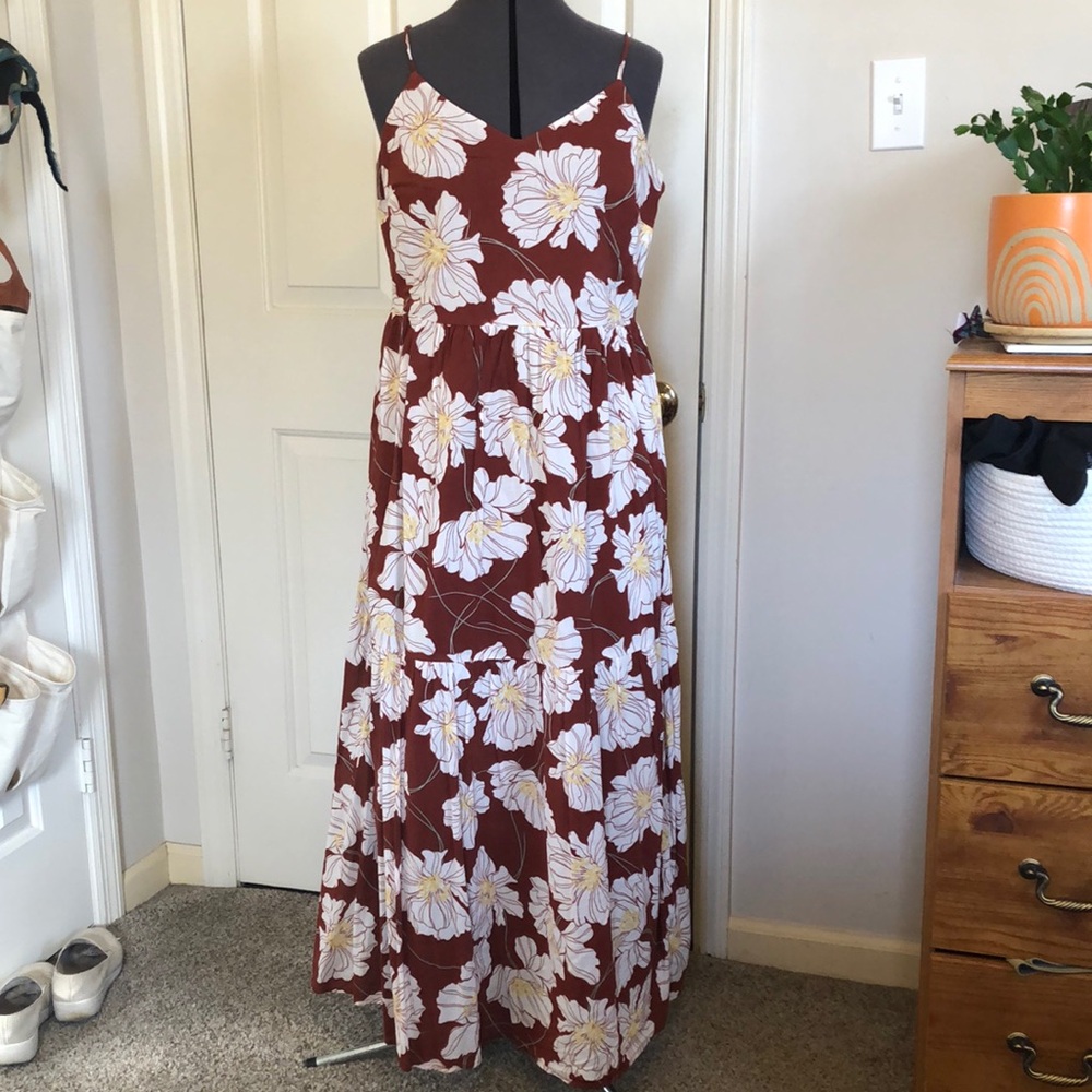 Floral Spaghetti Strap Maxi Dress